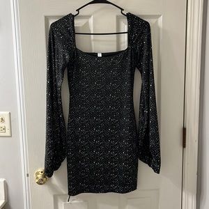 Lucy in the sky Shantelle dress in black sparkle